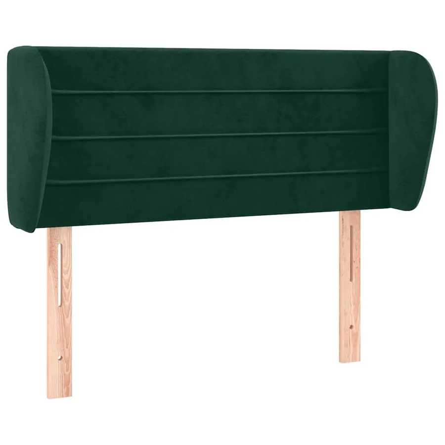 Tête de lit avec oreilles Vert foncé 93x23x78/88 cm Velours - 2