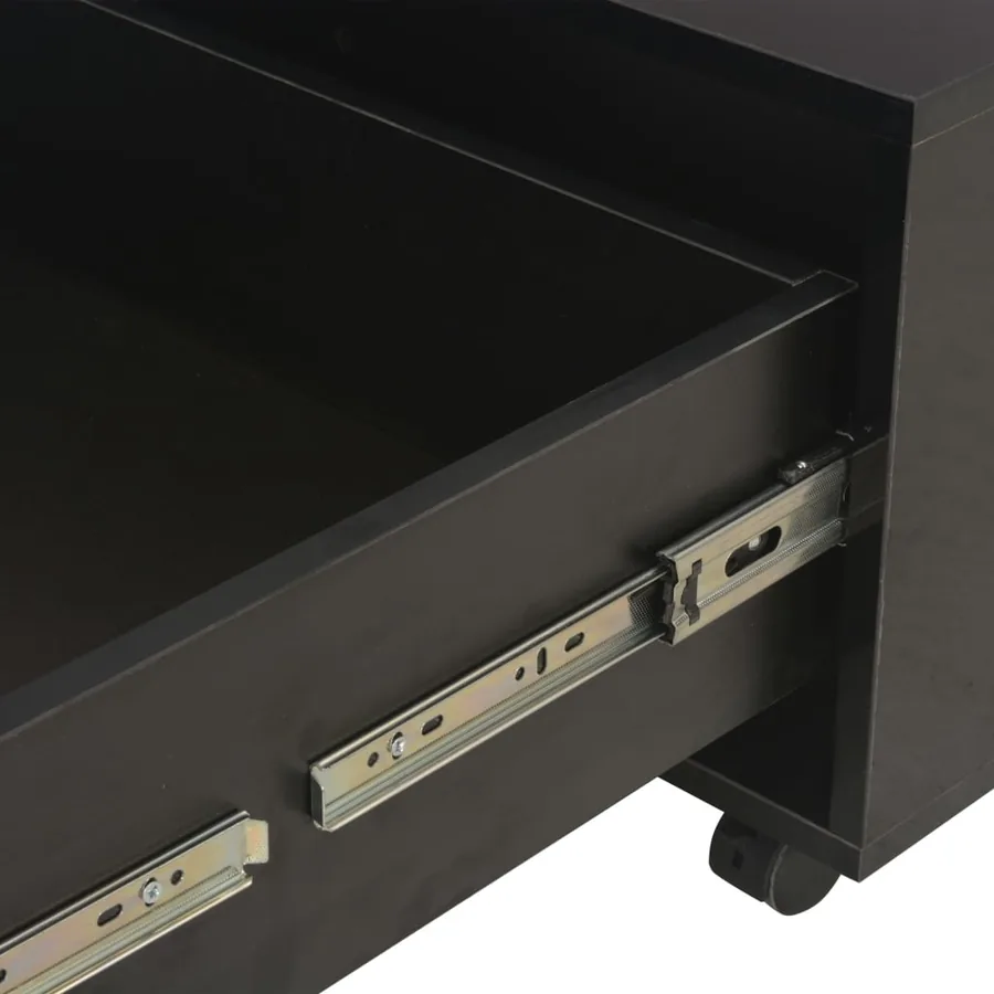 Table basse Noir brillant 60x60x35 cm Bois d'ingénierie - 6