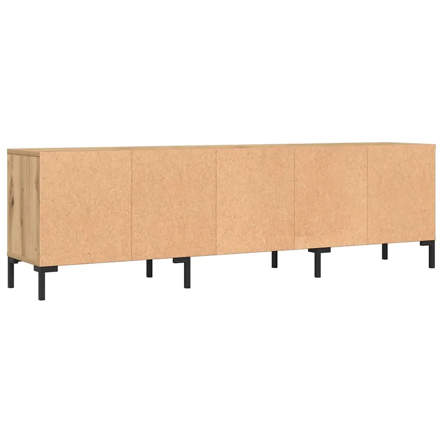 Meuble TV chêne artisanal 150x30x44,5 cm bois d'ingénierie - 7