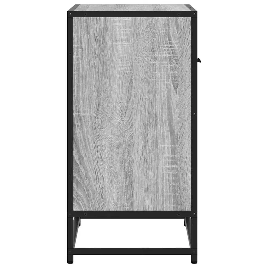 Table de chevet sonoma gris 60x31x60 cm bois ingénierie métal - 6