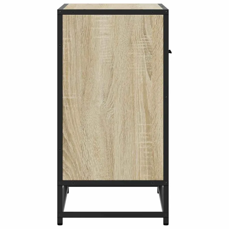 Table de chevet chêne sonoma 60x31x60 cm bois ingénierie métal - 6