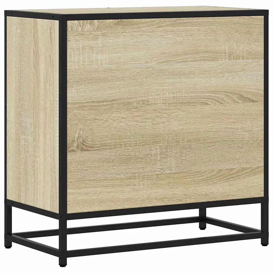 Table de chevet chêne sonoma 60x31x60 cm bois ingénierie métal - 7