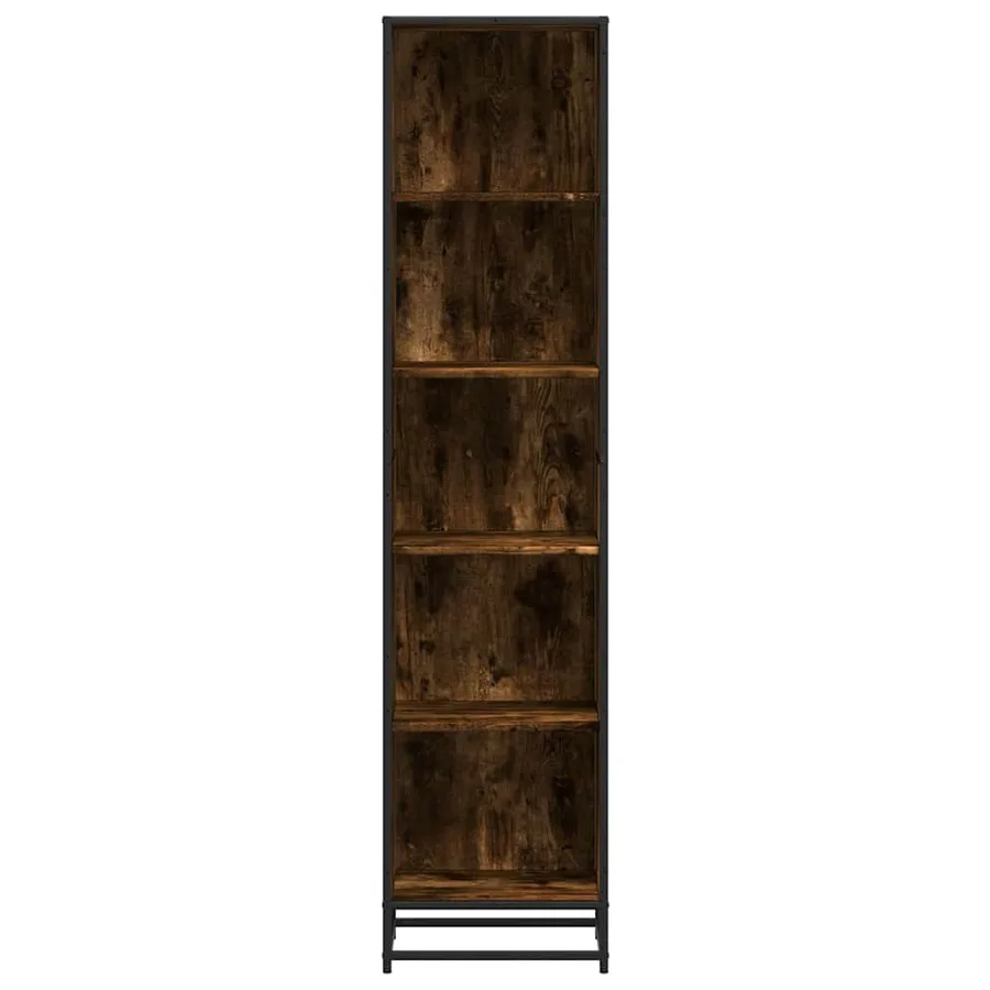 Bibliothèque chêne fumé 40x35x170,5 cm bois d'ingénierie - 4