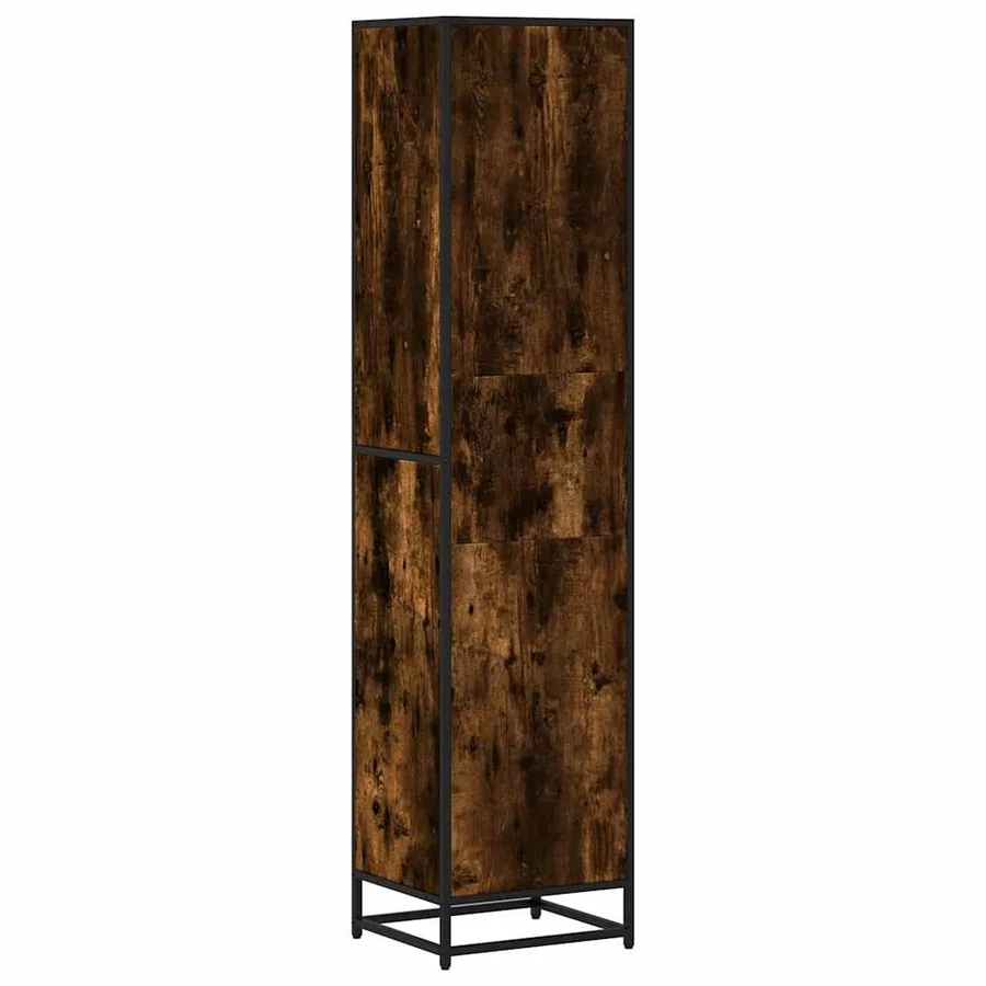 Bibliothèque chêne fumé 40x35x170,5 cm bois d'ingénierie - 6