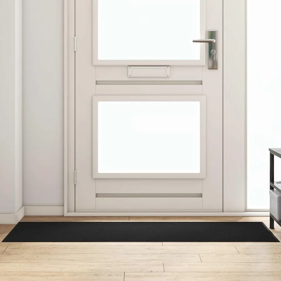 Tapis d'entrée Noir 60 x 180 cm 100% Polyamide