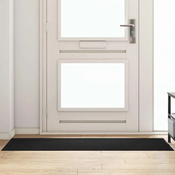 Tapis d'entrée Noir 60 x 180 cm 100% Polyamide