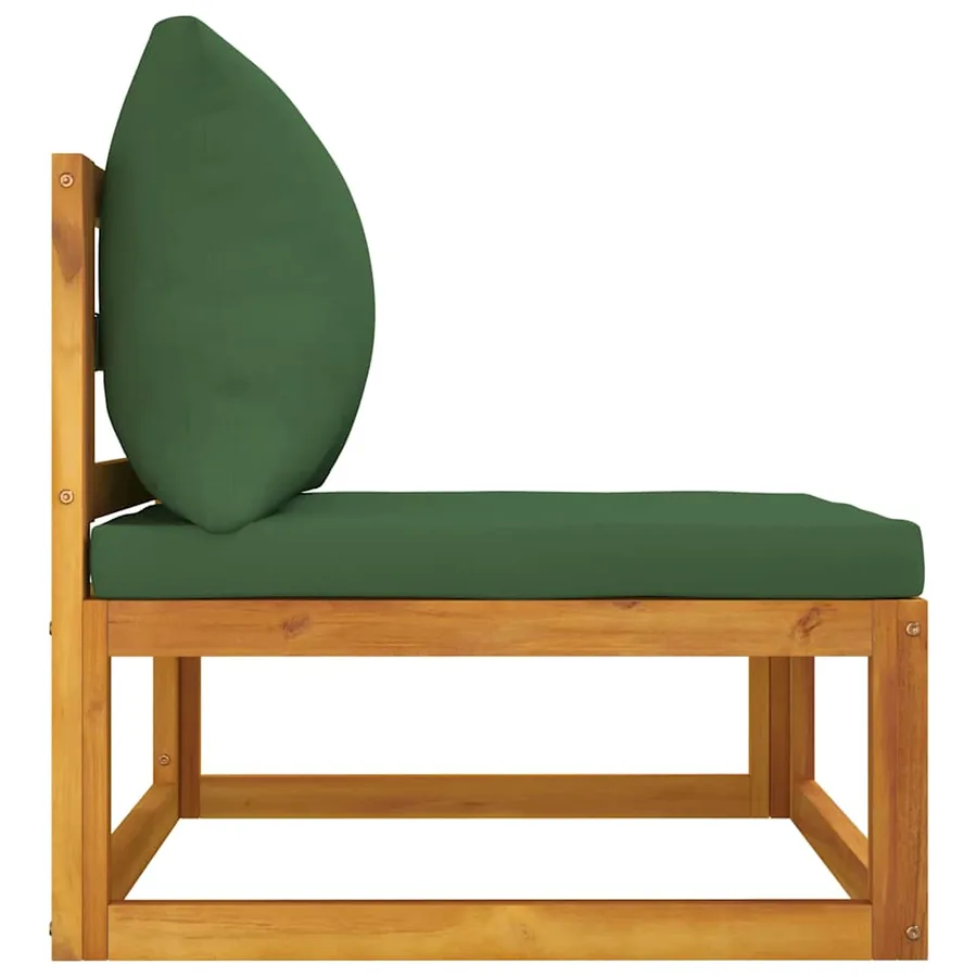 Salon de jardin avec coussins 2 pcs bois massif acacia - 5