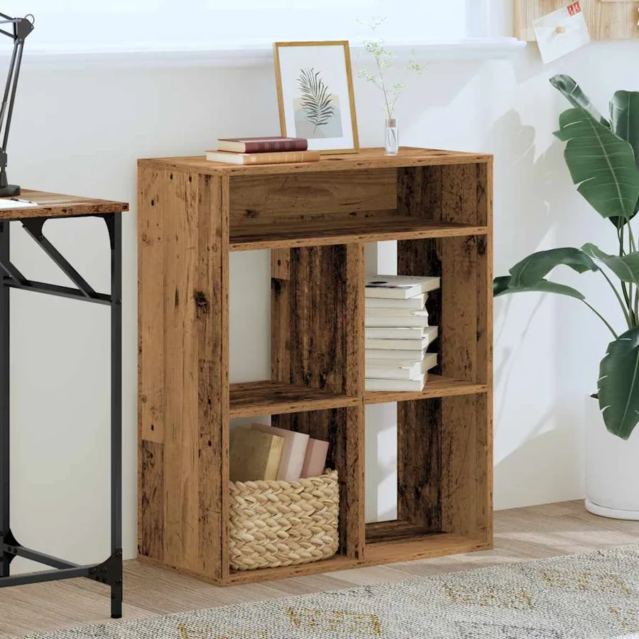 Bibliothèque vieux bois 66x31x80 cm bois d'ingénierie - 3