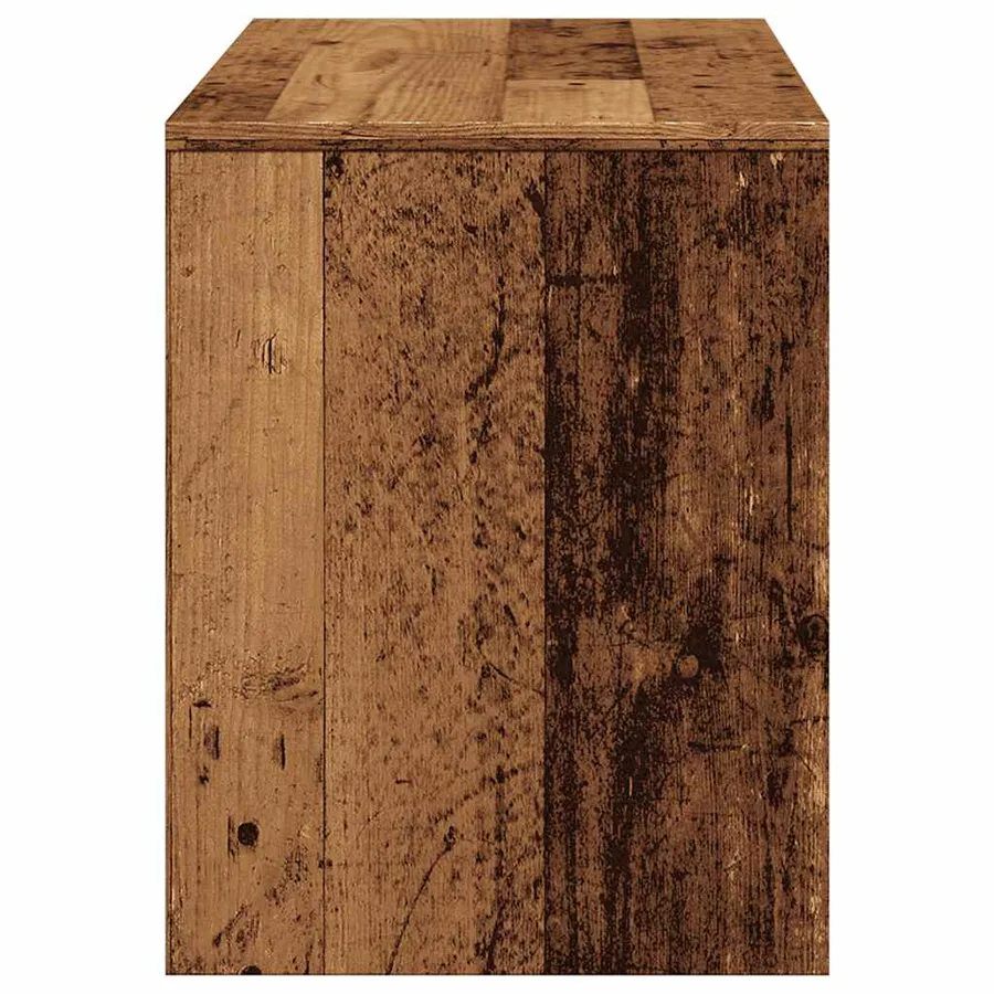 Tabouret de toilette vieux bois 70x35x45 cm bois d'ingénierie - 5