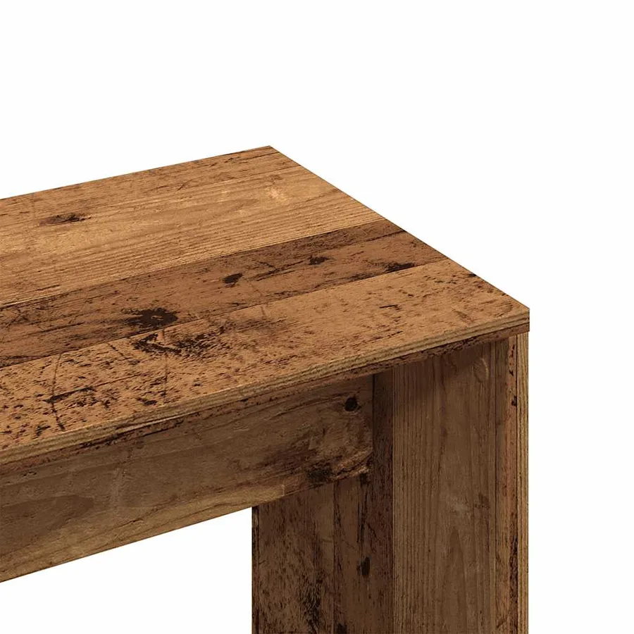 Tabouret de toilette vieux bois 70x35x45 cm bois d'ingénierie - 7