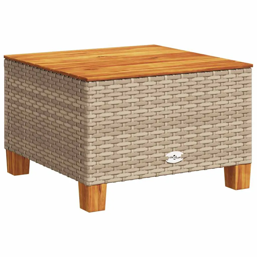 Salon de jardin avec coussins 10 pcs beige résine tressée - 5