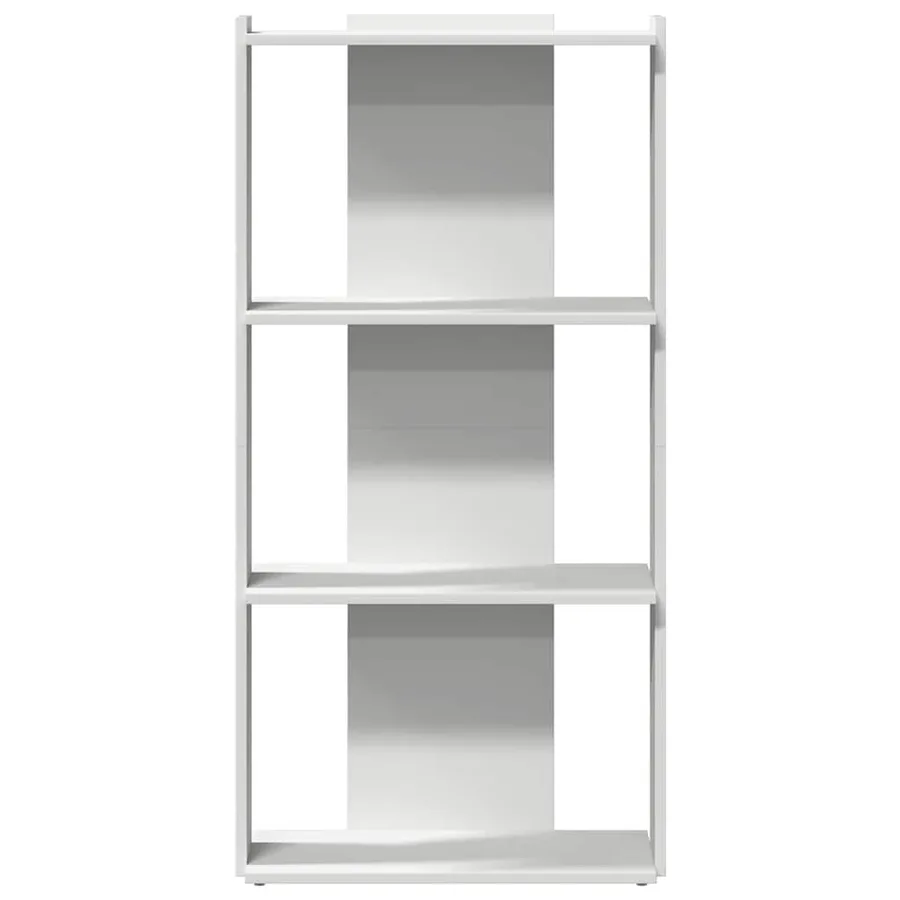 Bibliothèque à 3 niveaux blanc 60x30x120 cm bois d'ingénierie - 4