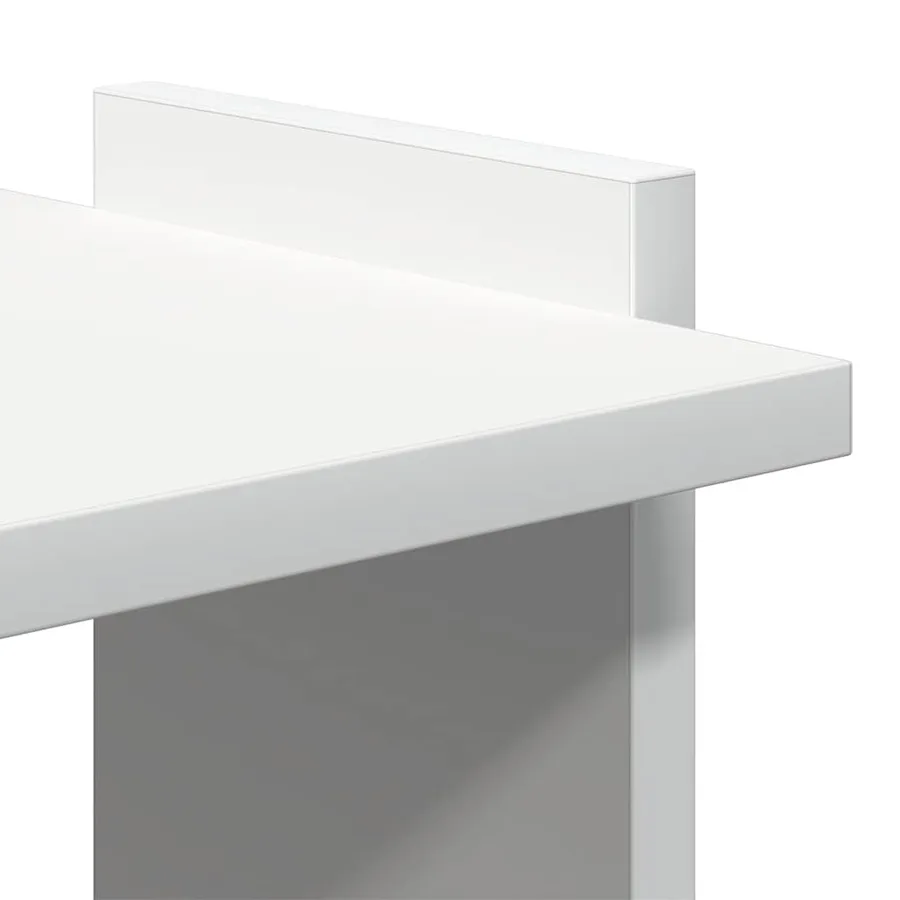 Bibliothèque à 3 niveaux blanc 60x30x120 cm bois d'ingénierie - 7