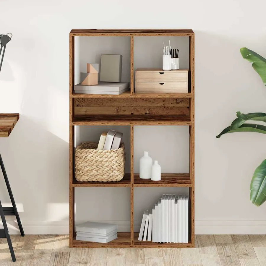 Bibliothèque vieux bois 66x31x112 cm bois d'ingénierie - 3