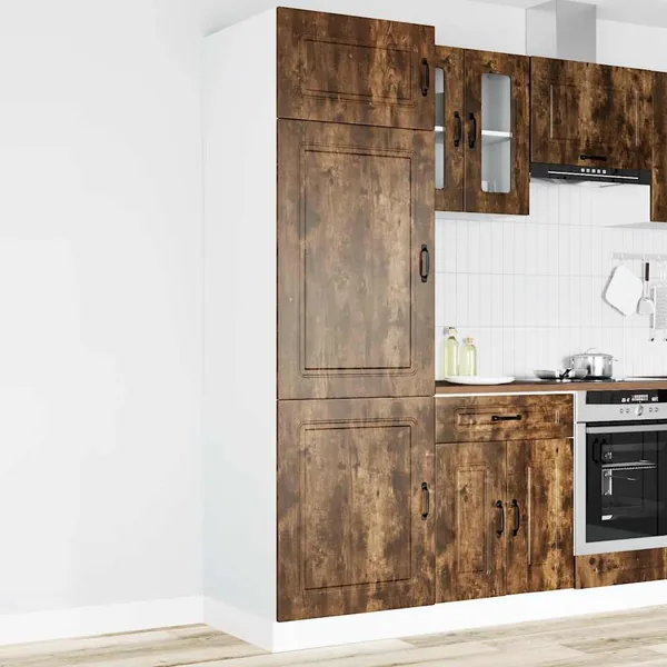 Armoire de cuisine Kalmar chêne fumé bois d'ingénierie