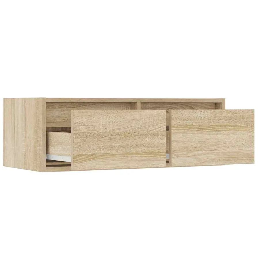 Meuble TV avec lumières LED chêne sonoma 75x35,5x25 cm - 10