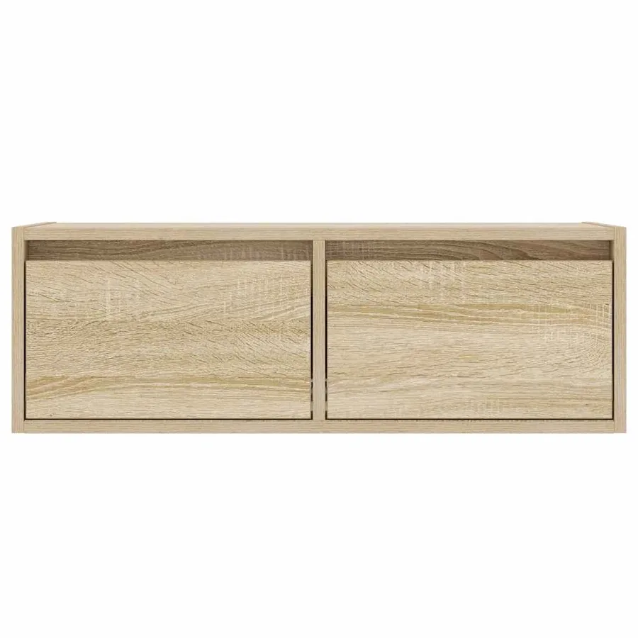Meuble TV avec lumières LED chêne sonoma 75x35,5x25 cm - 7