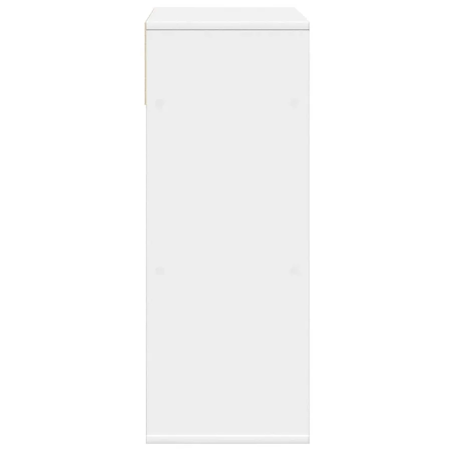 Bibliothèque blanc 66x31x80 cm bois d'ingénierie - 5
