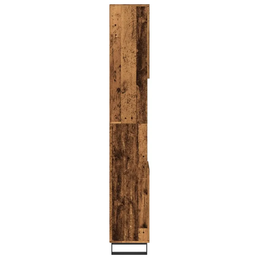 Armoire de salle de bain vieux bois 30x30x190cm bois ingénierie - 5