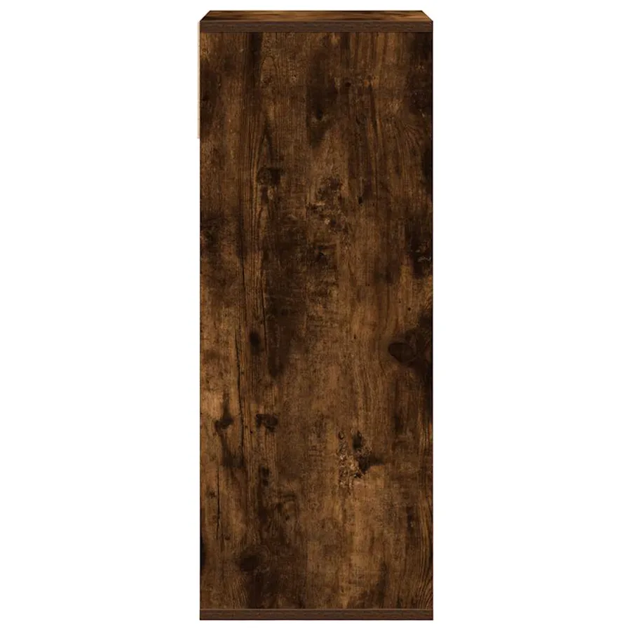 Bibliothèque chêne fumé 34x31x80 cm bois d'ingénierie - 5