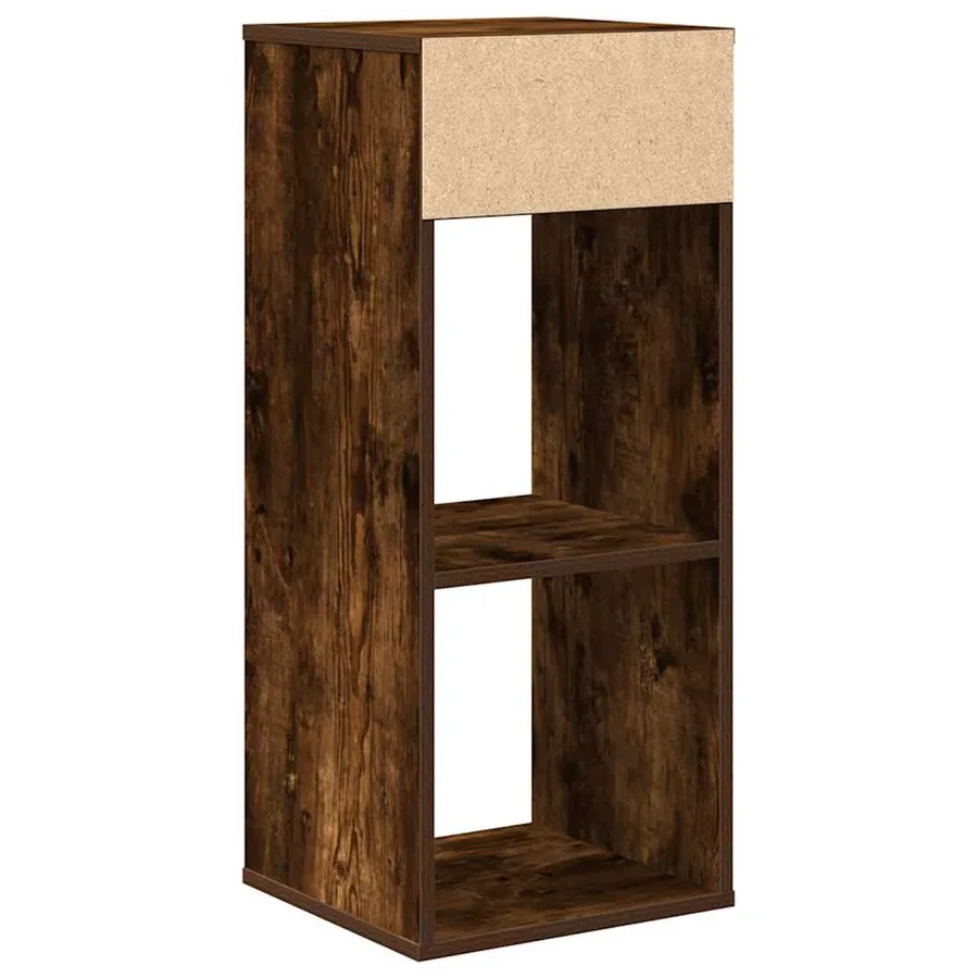Bibliothèque chêne fumé 34x31x80 cm bois d'ingénierie - 6