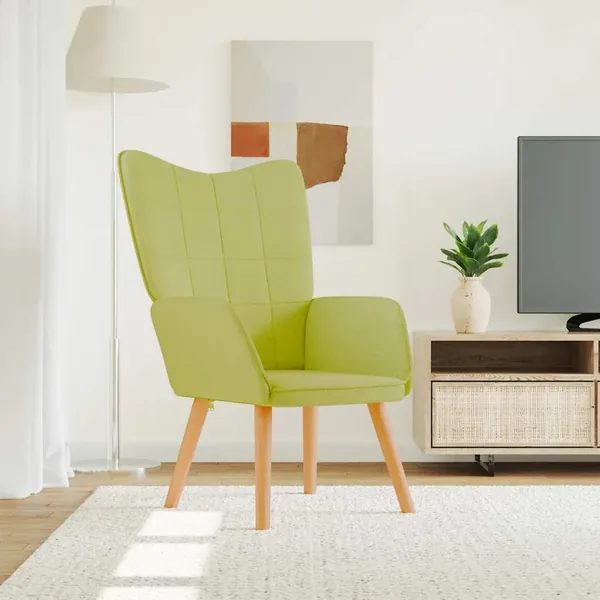 Chaise de relaxation Vert Tissu