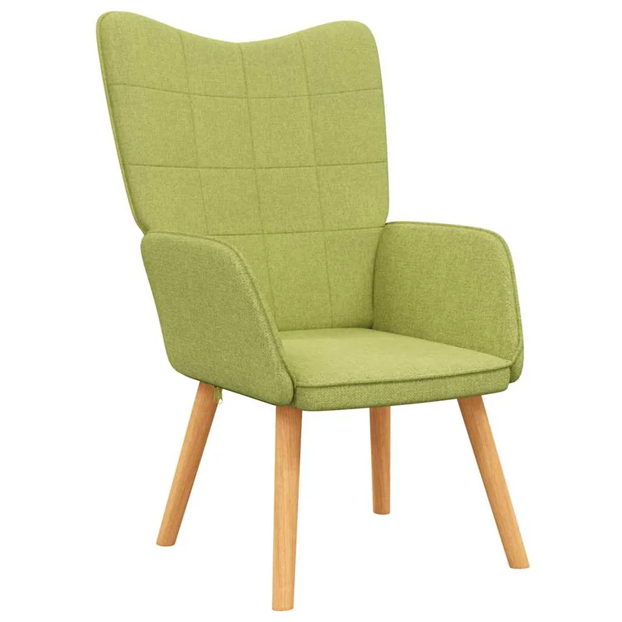 Chaise de relaxation Vert Tissu - 2
