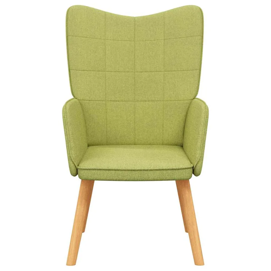 Chaise de relaxation Vert Tissu - 3