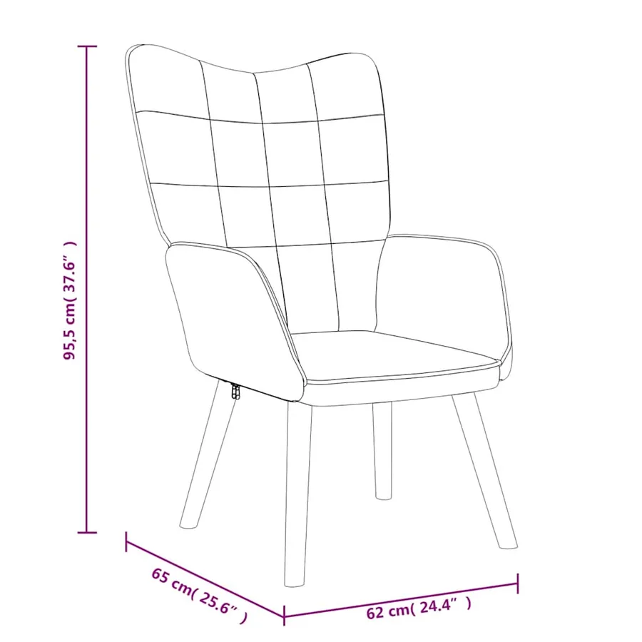 Chaise de relaxation Vert Tissu - 8