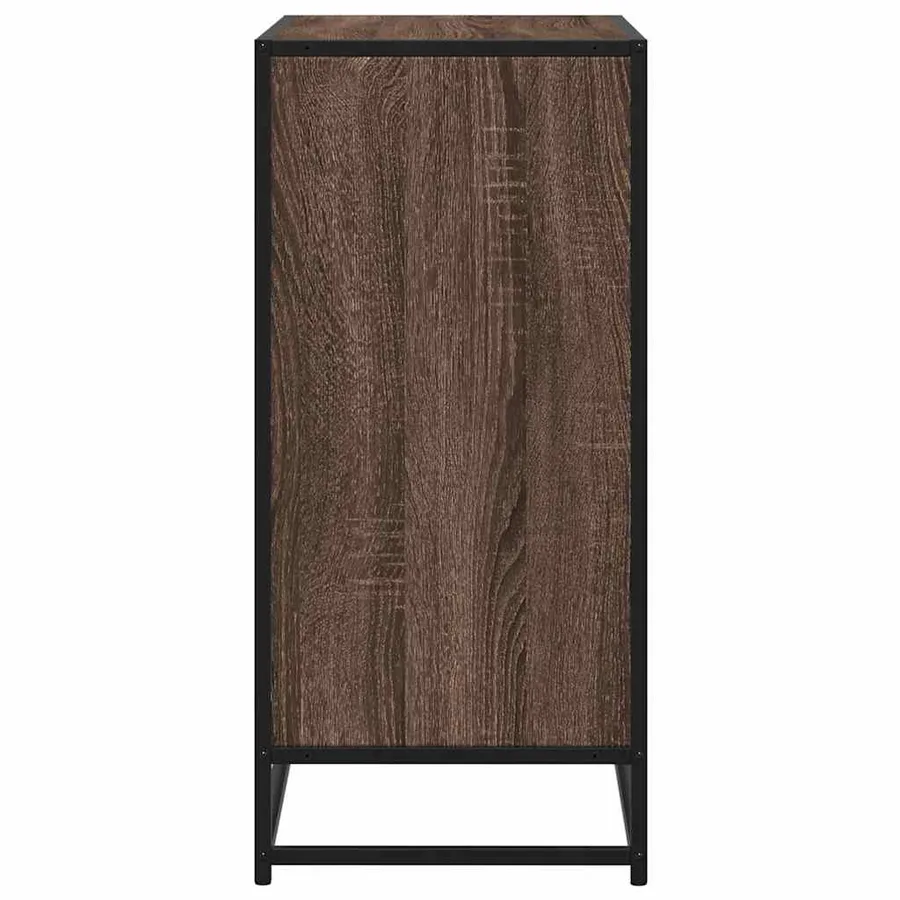 Buffet chêne marron 68x35x76 cm bois d'ingénierie - 5