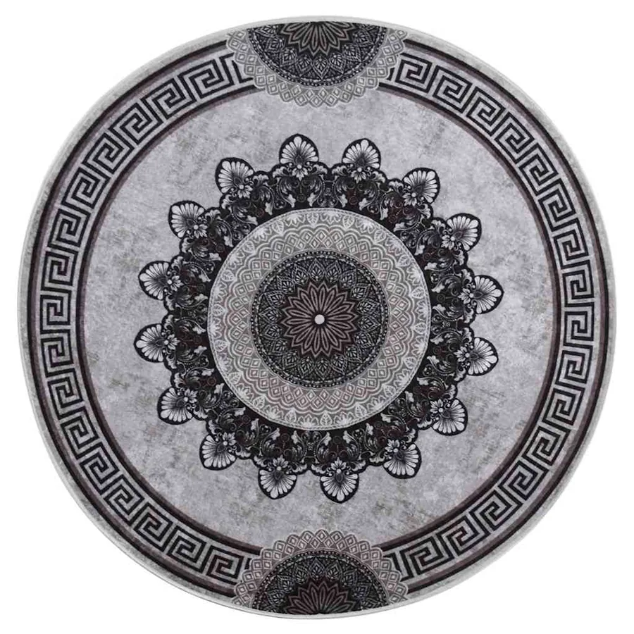 Tapis lavable antidérapant φ120 cm multicolore - 2
