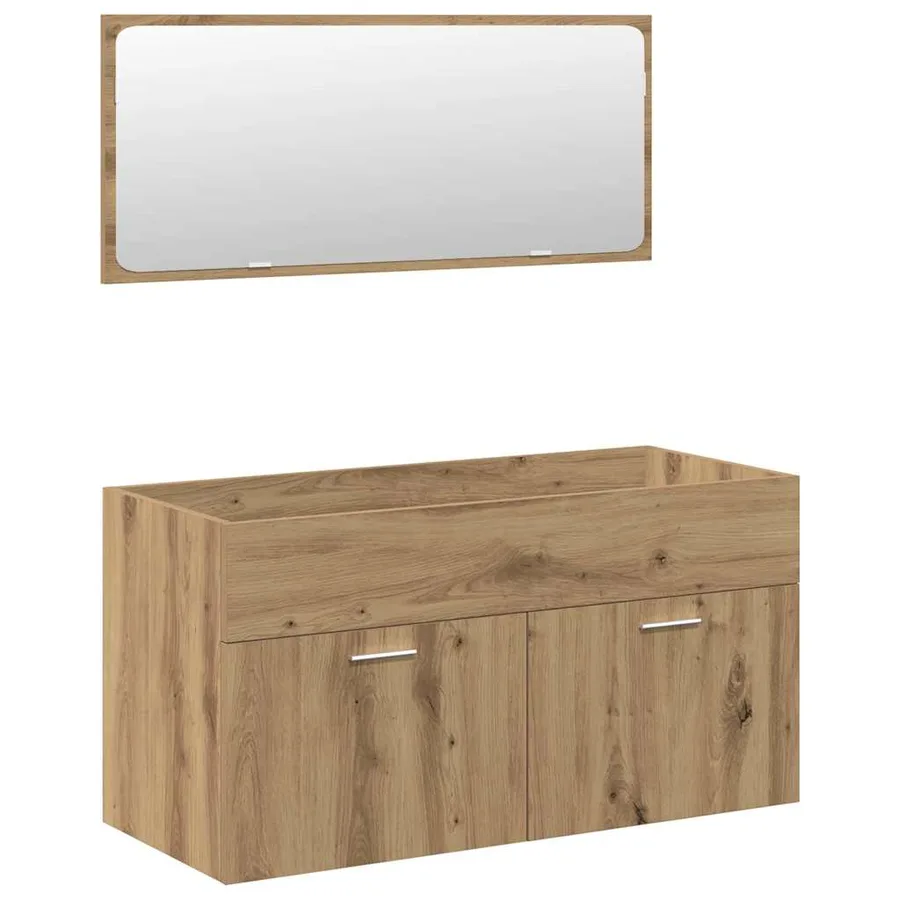 Ensemble de meubles salle de bain 5 pcs bois d'ingénierie - 4