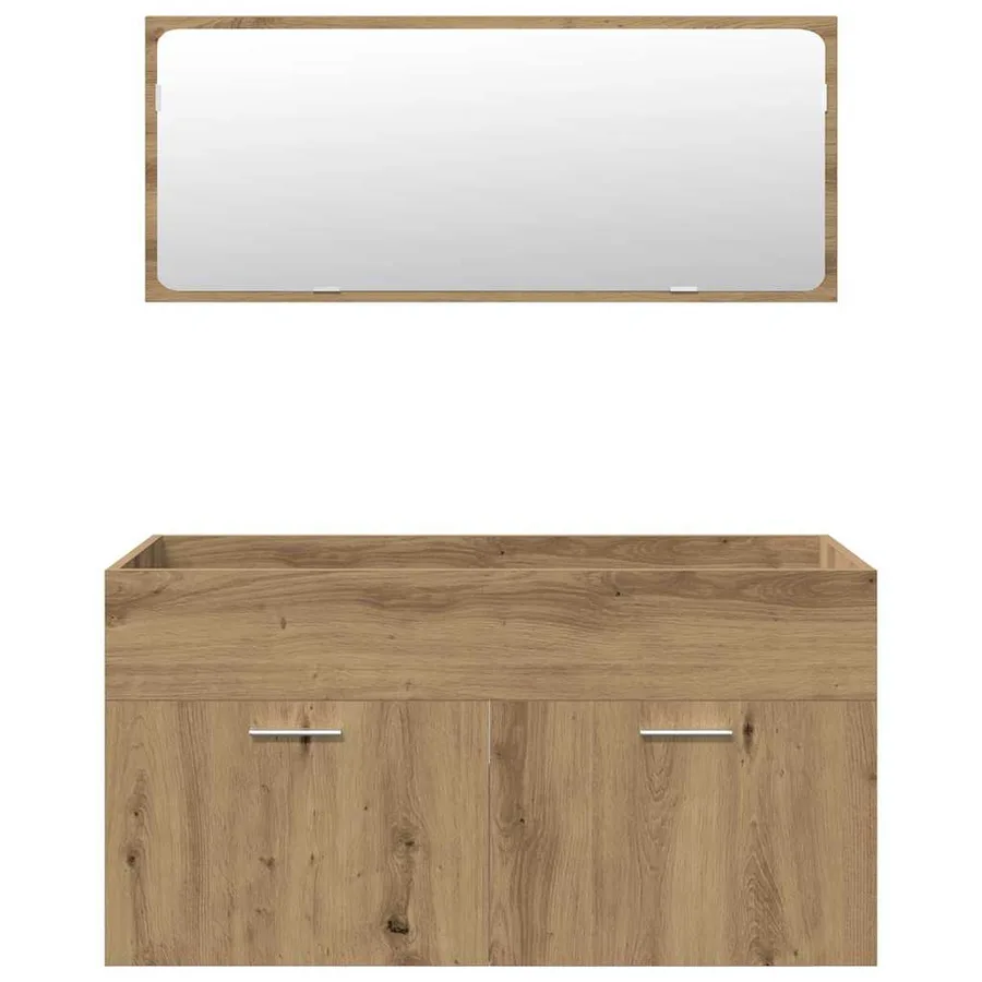 Ensemble de meubles salle de bain 5 pcs bois d'ingénierie - 5