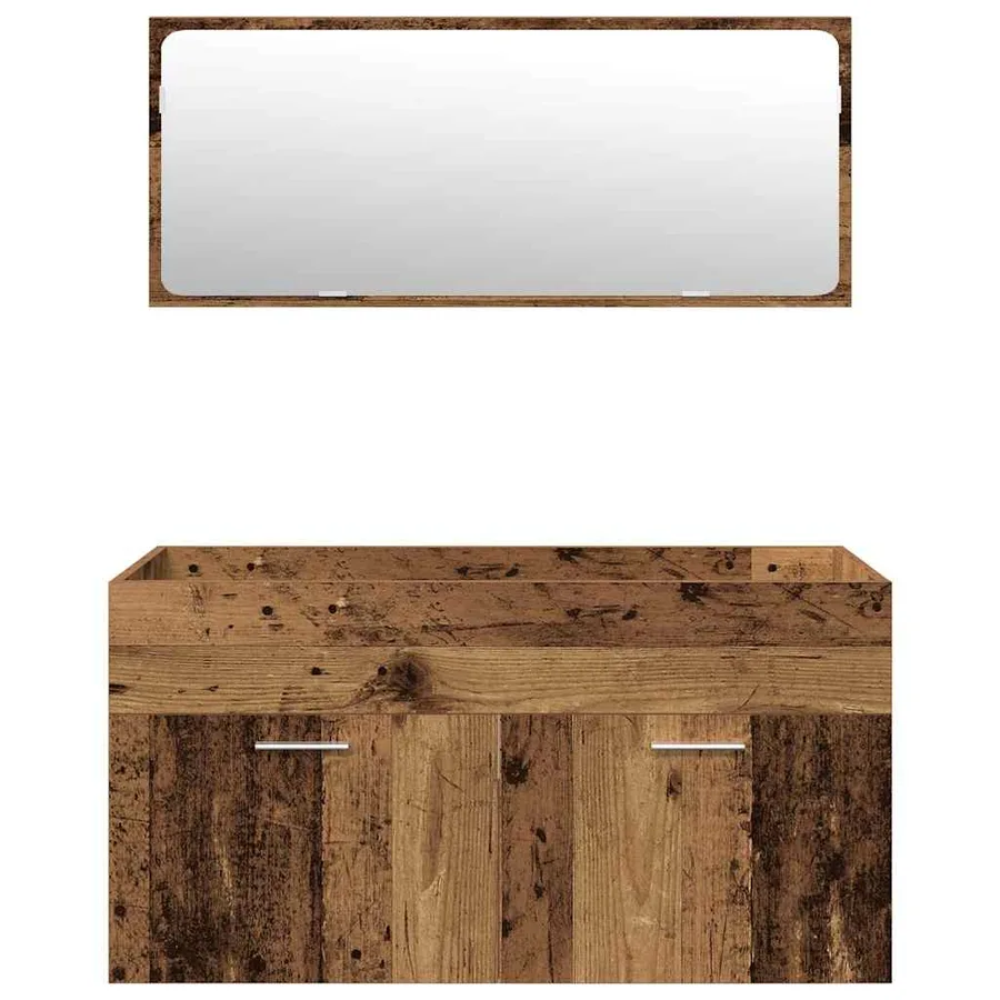 Ensemble de meubles salle de bain 4 pcs bois d'ingénierie - 5