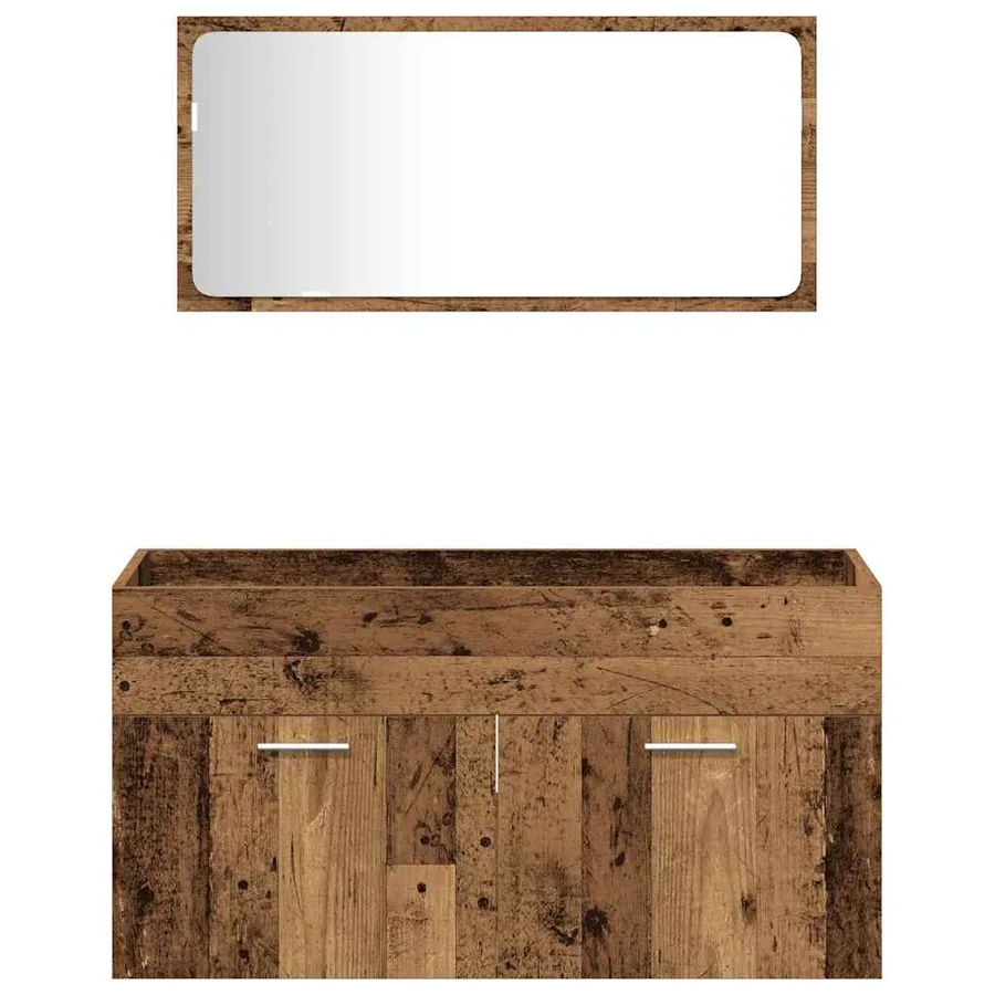 Ensemble de meubles salle de bain 4 pcs bois d'ingénierie - 8