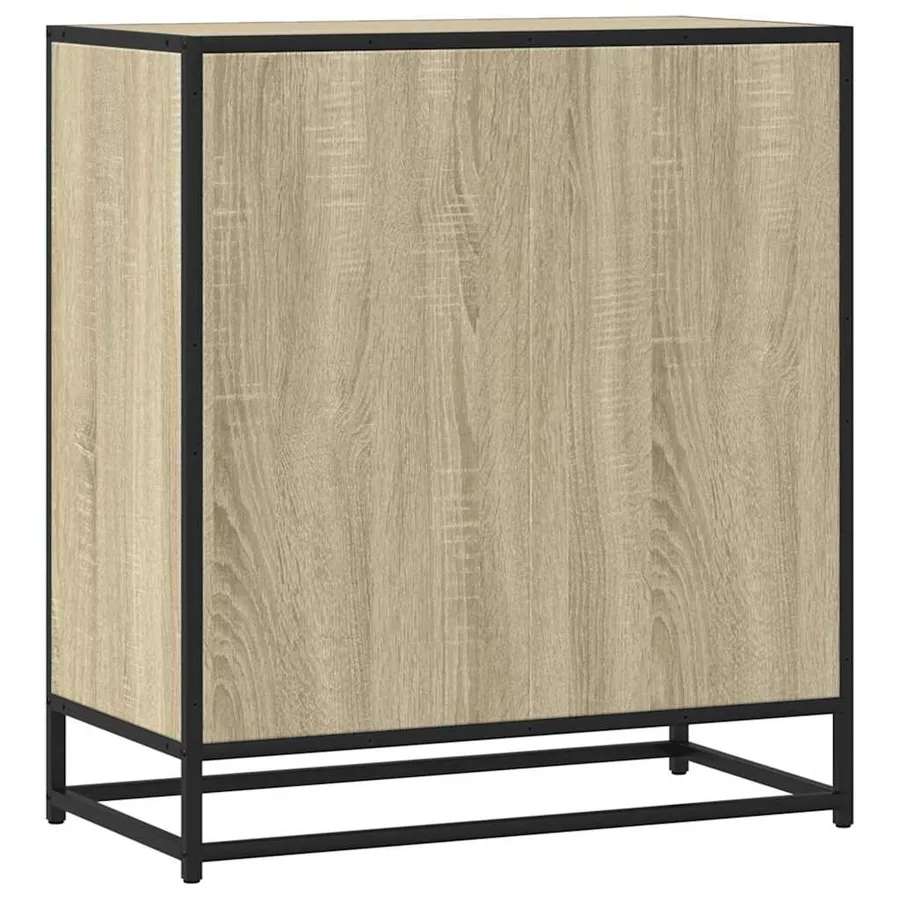 Buffet chêne sonoma 68x35x76 cm bois d'ingénierie et métal - 6