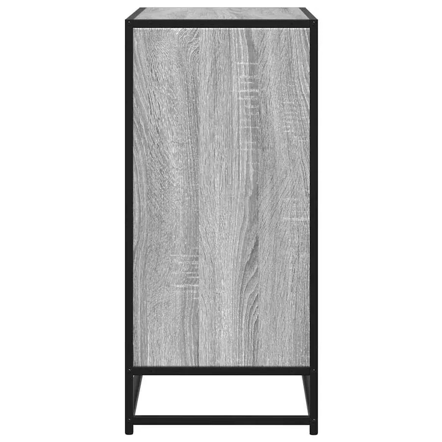 Buffet sonoma gris 68x35x76 cm bois d'ingénierie et métal - 5