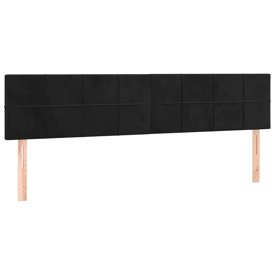 Sommier à lattes de lit et matelas Noir 160x200 cm Velours - 6
