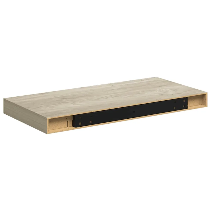 Étagères murales flottantes 2 pcs chêne 50x23,5x3,8 cm MDF - 9