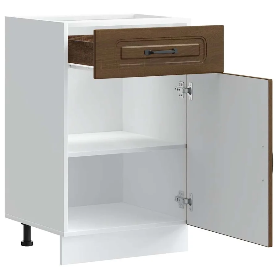 Armoire de cuisine Kalmar chêne marron bois d'ingénierie - 5