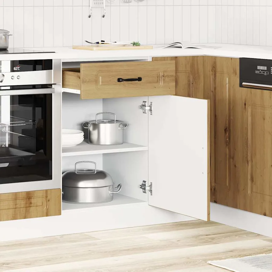 Armoire de cuisine Kalmar chêne artisanal bois d'ingénierie - 3