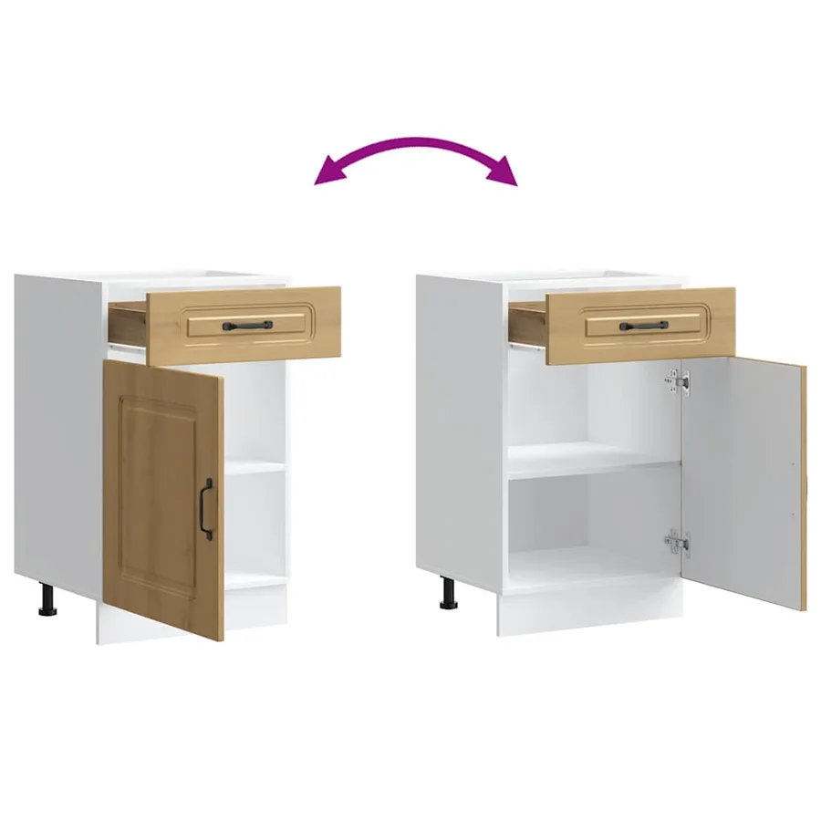 Armoire de cuisine Kalmar chêne artisanal bois d'ingénierie - 9