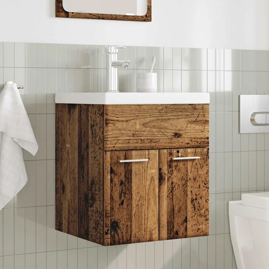 Ensemble de meubles salle de bain 2 pcs bois d'ingénierie - 3