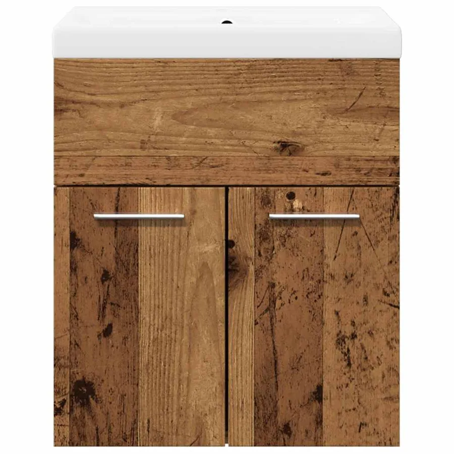 Ensemble de meubles salle de bain 2 pcs bois d'ingénierie - 4