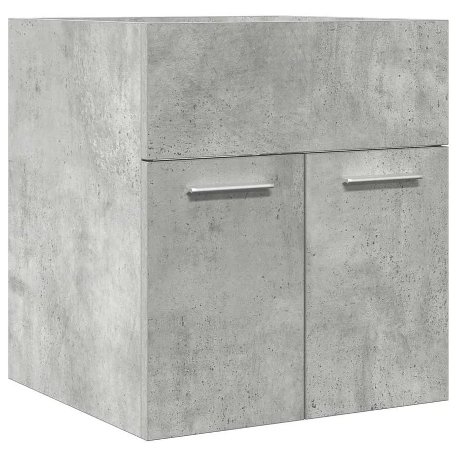 Armoire de lavabo de salle de bain gris béton 41x38,5x46 cm - 2