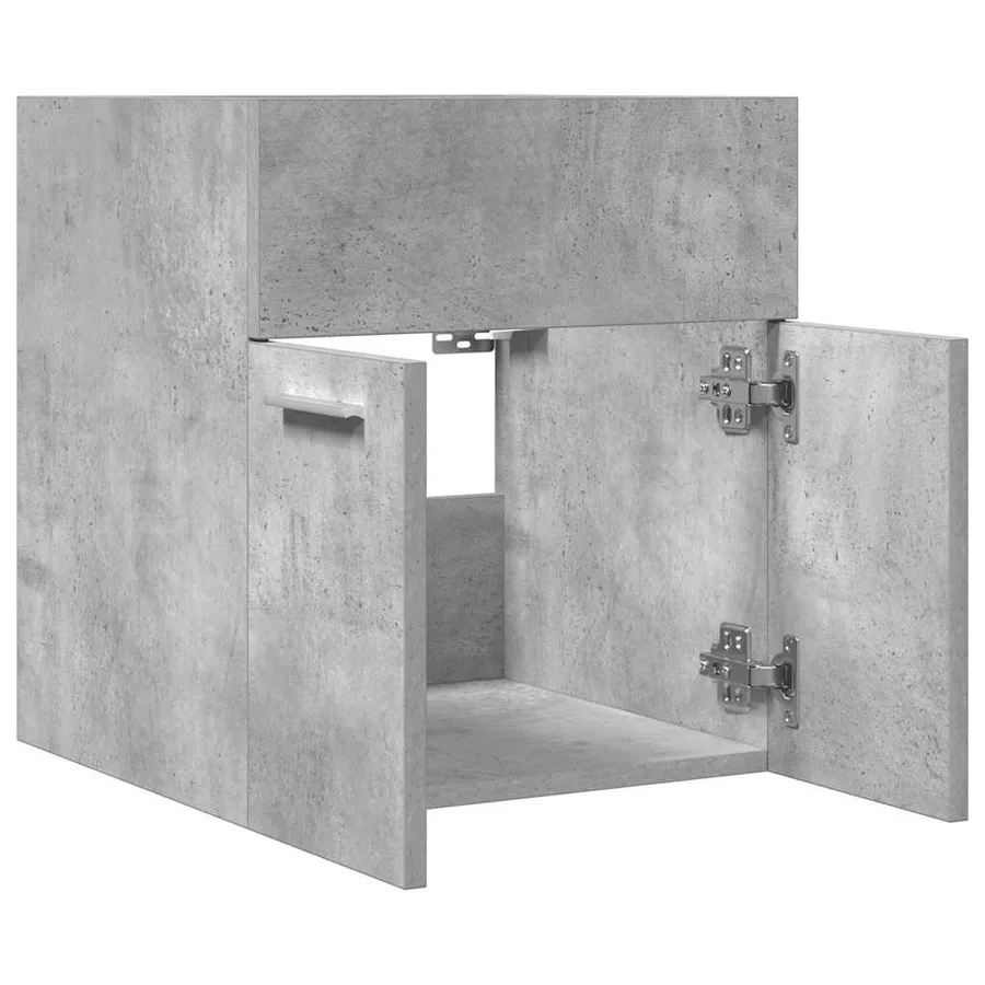 Armoire de lavabo de salle de bain gris béton 41x38,5x46 cm - 7