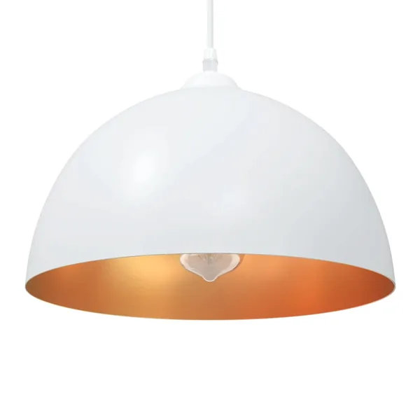 Lampes suspendues 2 pcs hauteur réglable E27 blanc Ø 30cm métal
