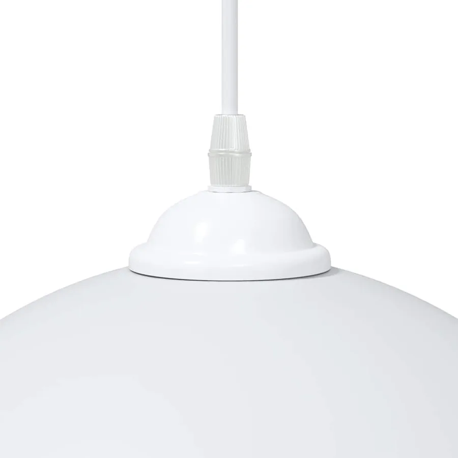 Lampes suspendues 2 pcs hauteur réglable E27 blanc Ø 30cm métal - 9