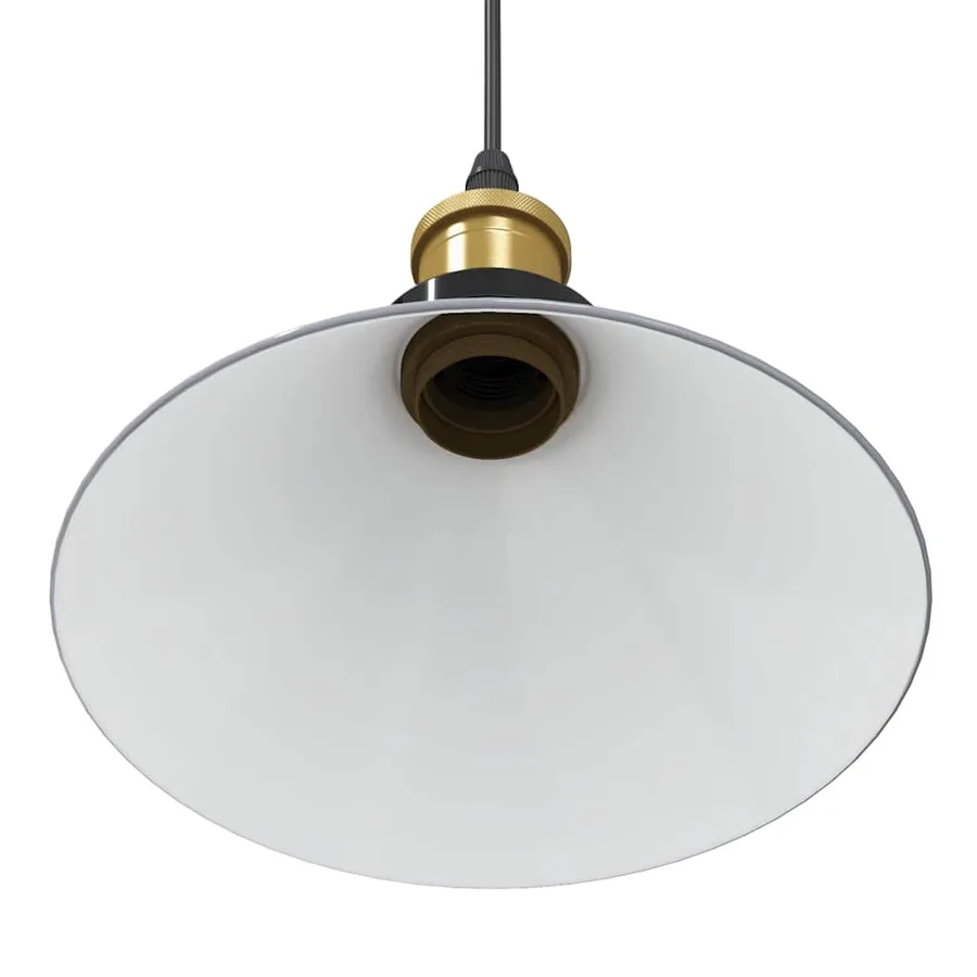 Lampe suspendue réglable hauteur E27 gris brillant Ø 22cm métal - 9