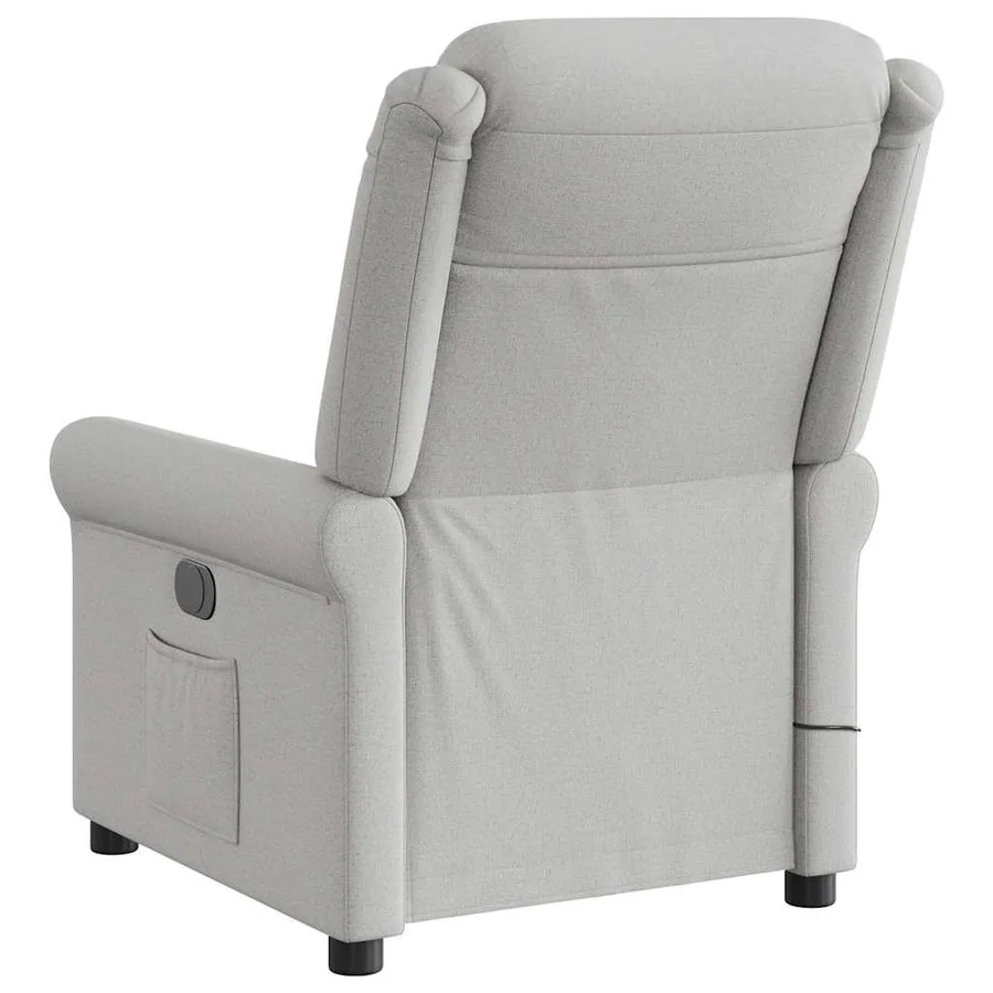 Fauteuil de massage inclinable gris nuage tissu - 5